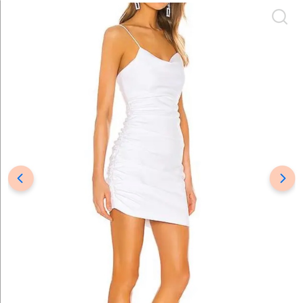 Cinq a sept white mini dress stretch fabric. Worn once perfect condition